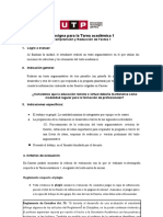 Consigna para La Tarea Académica 1: Reglamento Respecto Al Plagio