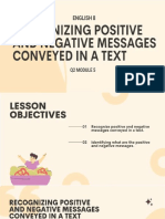 Recognizing Positive and Negative Message