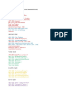 Template For Delivered Curriculum (Standard B.Arch.) First-Year