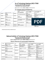 National Institute of Technology Hamirpur (HP) - 177003: Date Sheet (4, 6 & 8 Semester)