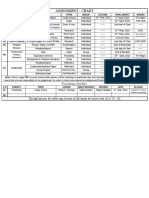 Assingment - Chart: Preaching Schedule