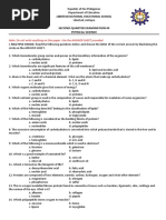 Second Quarter Exam in Physical Science