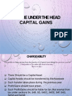 Income Under The Head Capital Gains