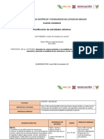 Colegio de Estudios Científicos Y Tecnológicos Del Estado de Hidalgo Plantel Poxindeje Planificación de Actividades Artísticas