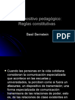 El Dispositivo Pedagógico: Reglas Constitutivas: Basil Bernstein