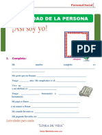 Identidad de La Persona para Segundo Grado de Primaria