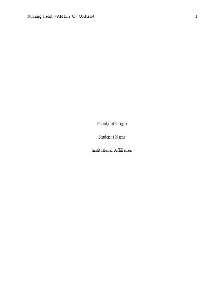 Exploring Family Dynamics and Cultural Influences: A Personal