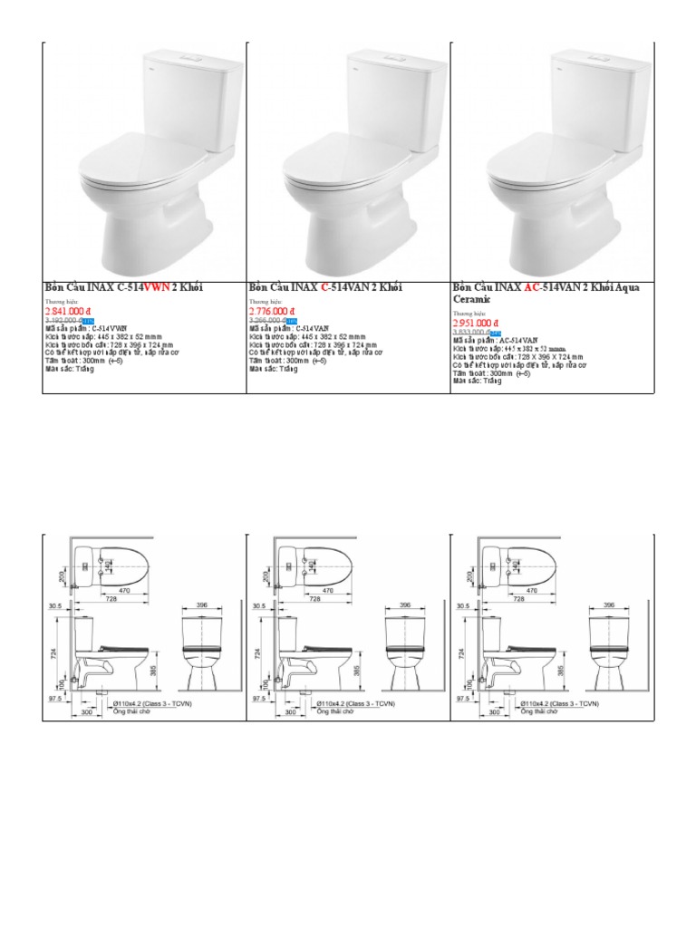 Bồn Cầu INAX C | PDF