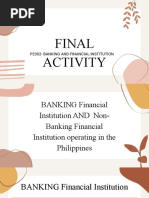 Banking and Non-Banking Financial Institutions