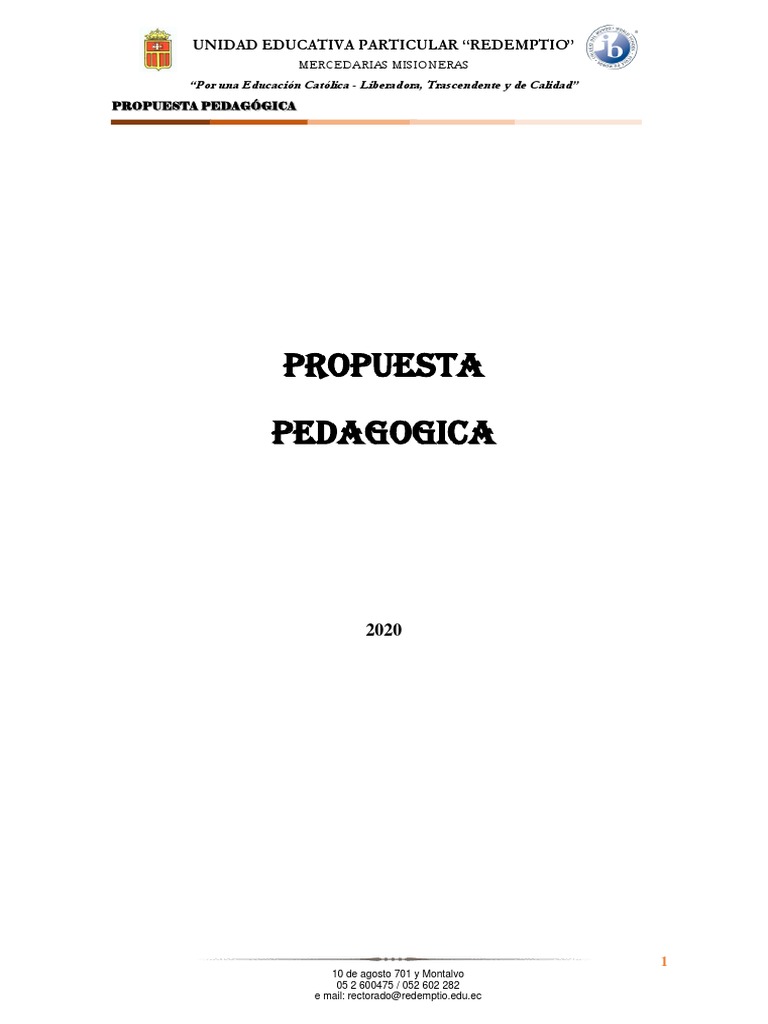 Propuesta Pedagogica | PDF | Educación de la primera infancia | Plan de ...