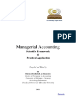 Managerial Accounting: Scientific Framework & Practical Application