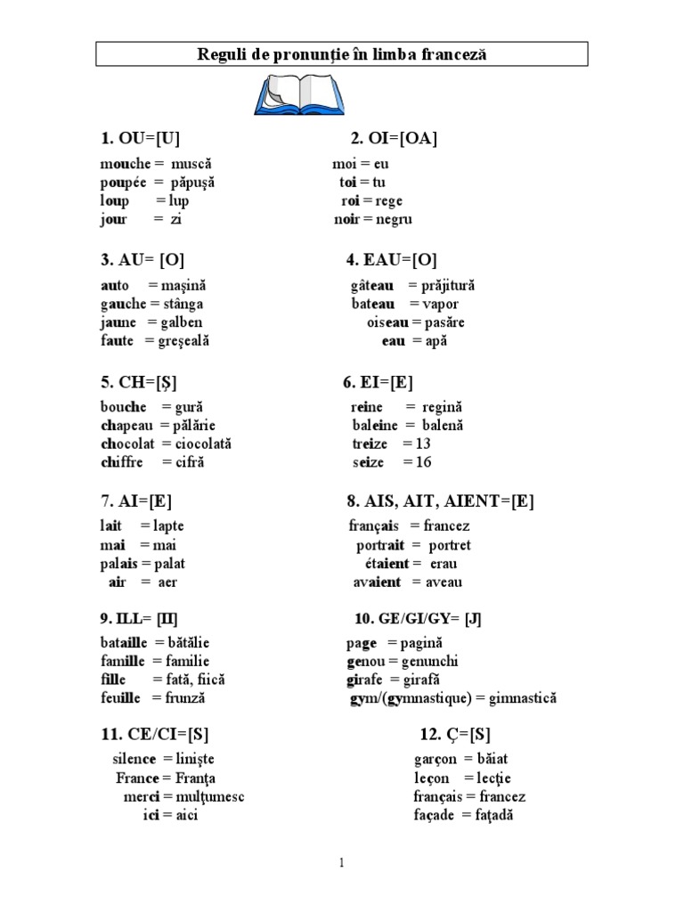 Reguli de pronuntie in franceza PDF