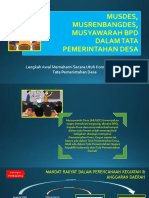 Musdes, Musrenbangdes, Musyawarah BPD Dalam Tata Pemerintahan Desa