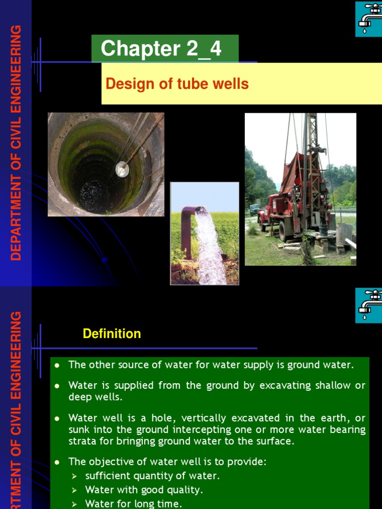 02 4 Design of Tube Wells PDF Water Groundwater