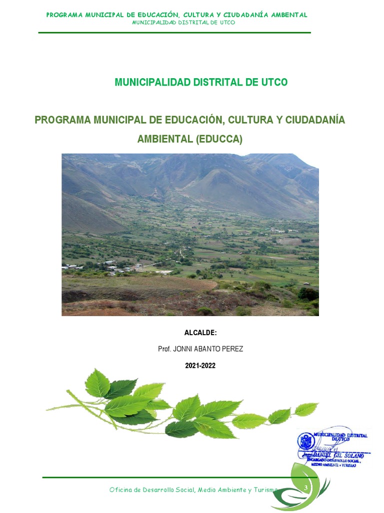 Programa EDUCCA en Utco: Educación Ambiental | PDF | Residuos ...