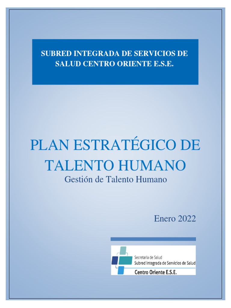 4665-5. Plan Estrategico de Talento Humano 2022 | PDF | Planificación ...