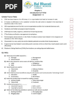 Introduction To It-Ites Assignment - 2 Q State True or False