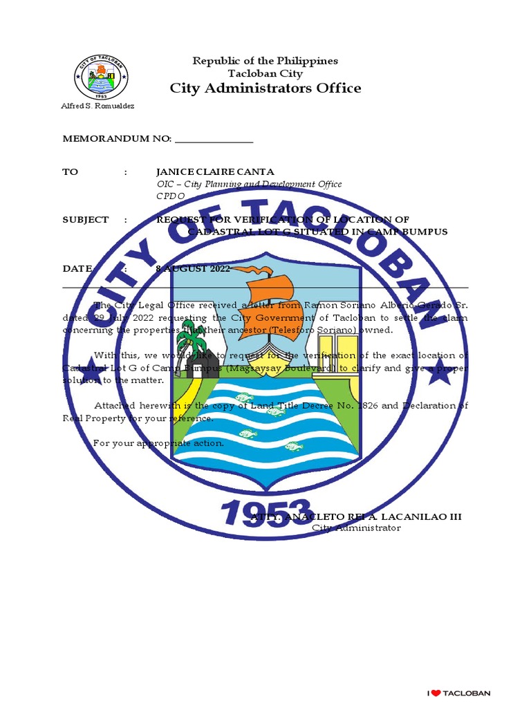 Memo to city planning pdf