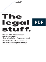 The Legal Stuff.: Your PC Financial Mastercard Cardholder Agreement