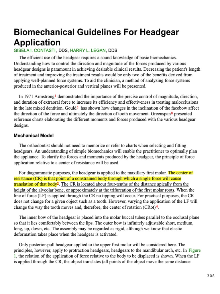 Headgear PDF Force Orthodontics