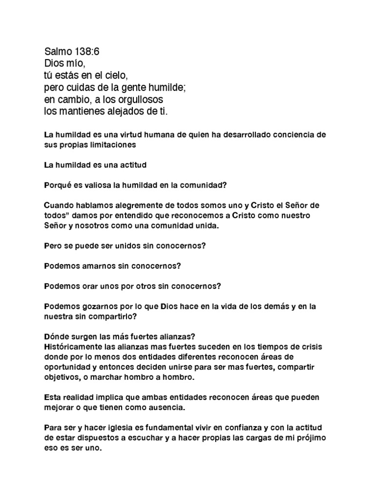 Humildad Iglesia | PDF | Pecado | Cristo (título)