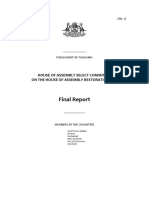 Final Report: House of Assembly Select Committee On The House of Assembly Restoration Bill