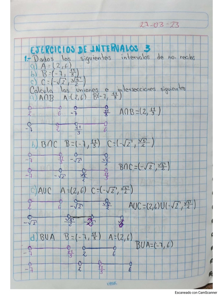 Ejercicios De Intervalos 3 Pdf
