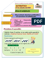 Problemas de Multiplicación: Lunes 12 de Setiembre Del 2022