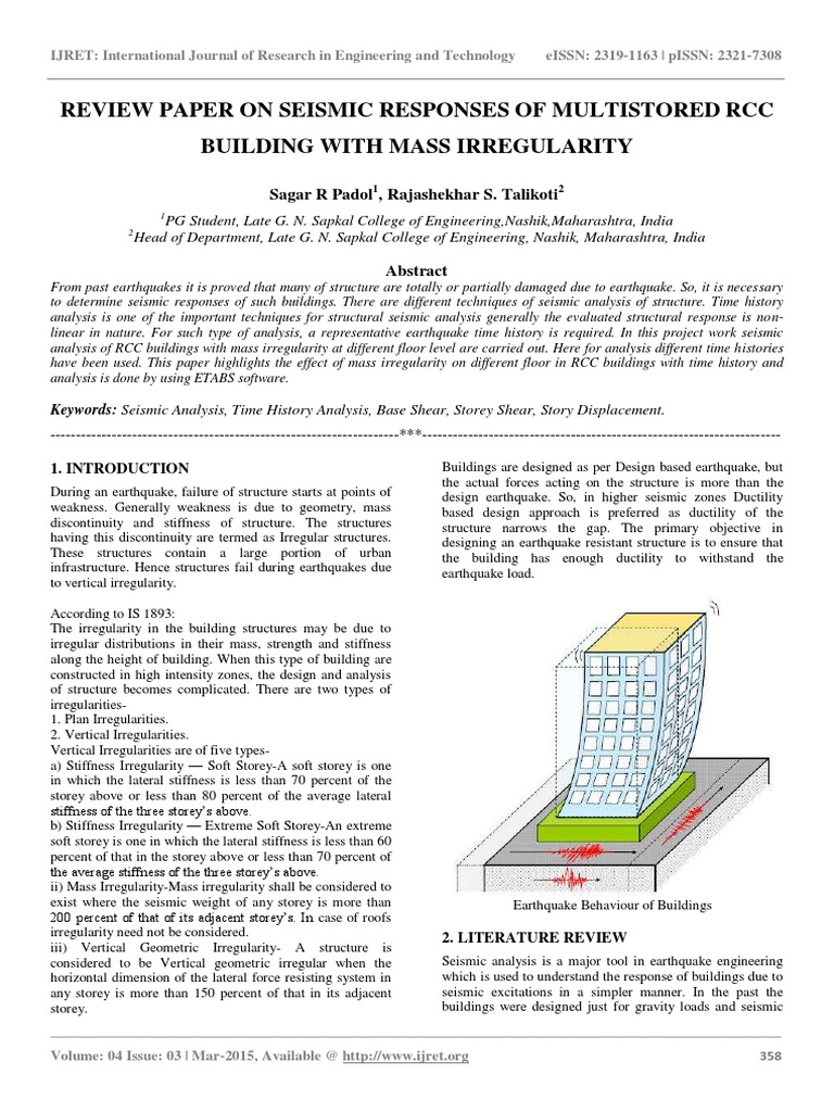 Review Paper On Seismic Responses of Mul | PDF | Earthquake Engineering ...