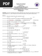 Math 7 Second Summative Test 2nd Quarter