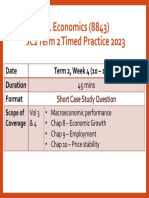 H1 Economics (8843) JC2 Term 2 Timed Practice 2023: Date Term 2, Week 4 (10 - 14 Apr) Duration Format