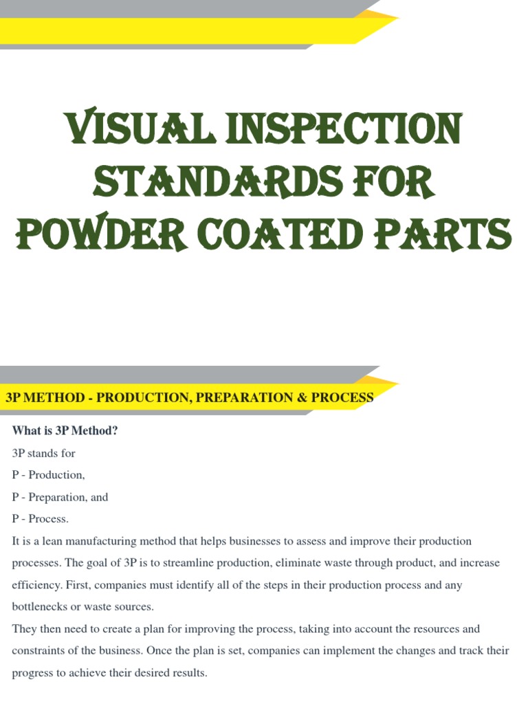 Visual Inspection Standards FOR Powder Coated PARTS | PDF | Lean ...