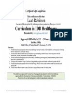 Idd Certificate With Ce Hours