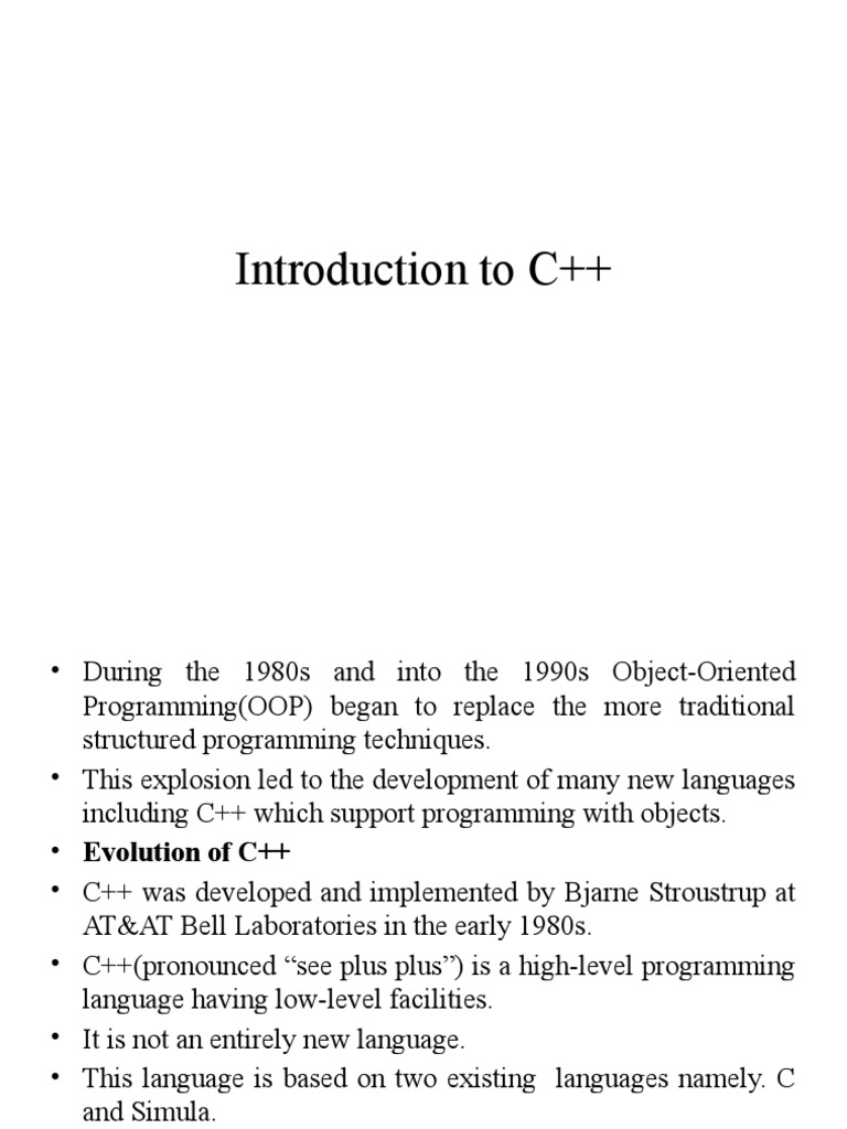 Introduction To C++ PDF Data Type C++
