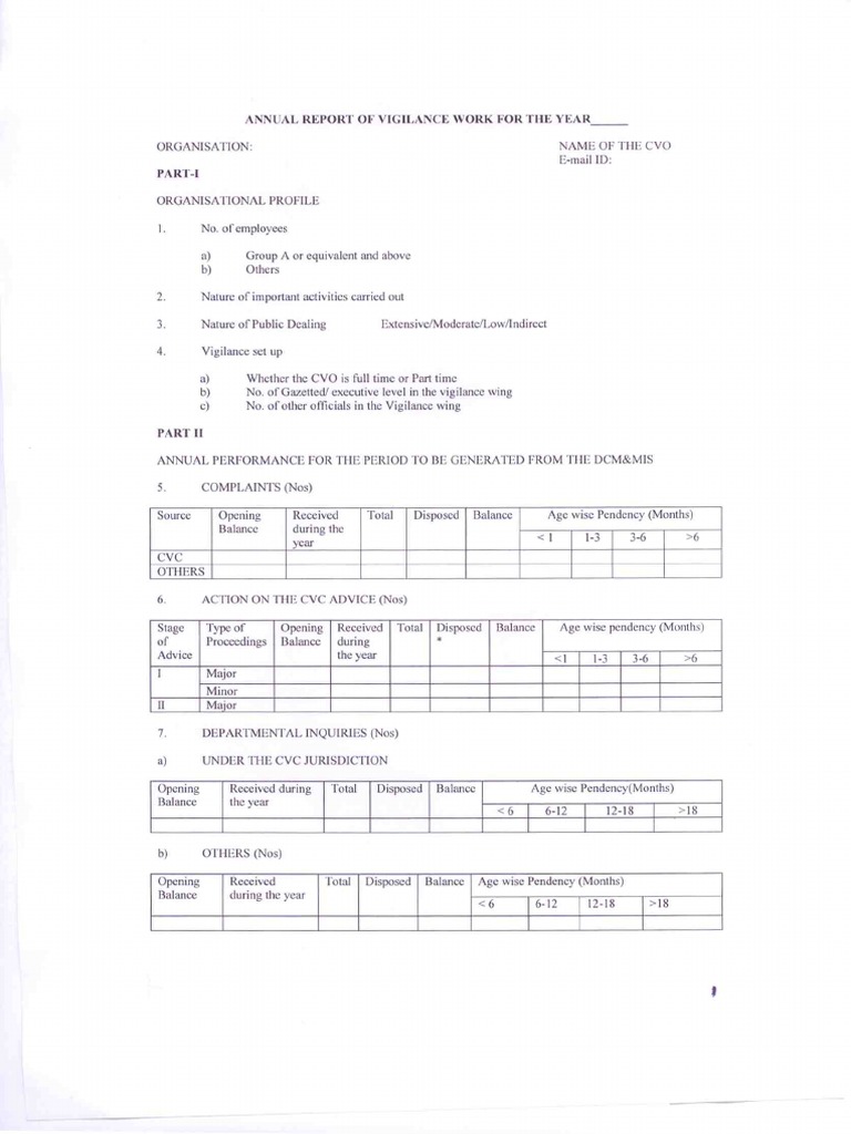 Annual Report Format CVC | PDF