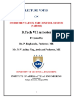 B.Tech VII Semester: Lecture Notes ON