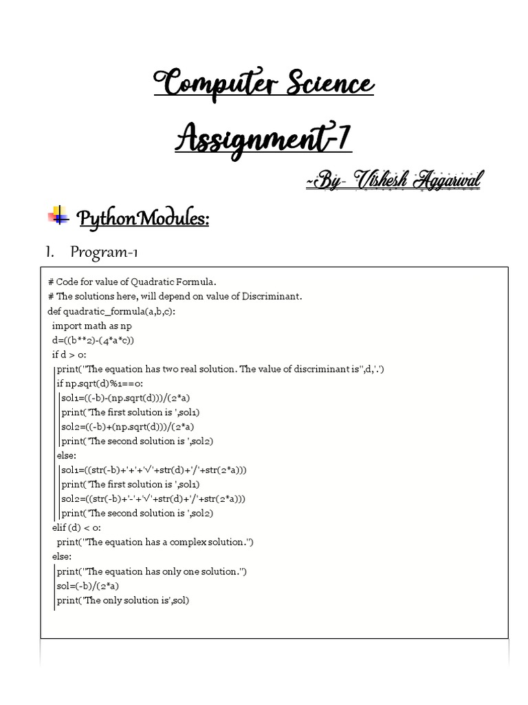 Analyzing Quadratic Equations, Conducting Math Quizzes, and Calculating ...
