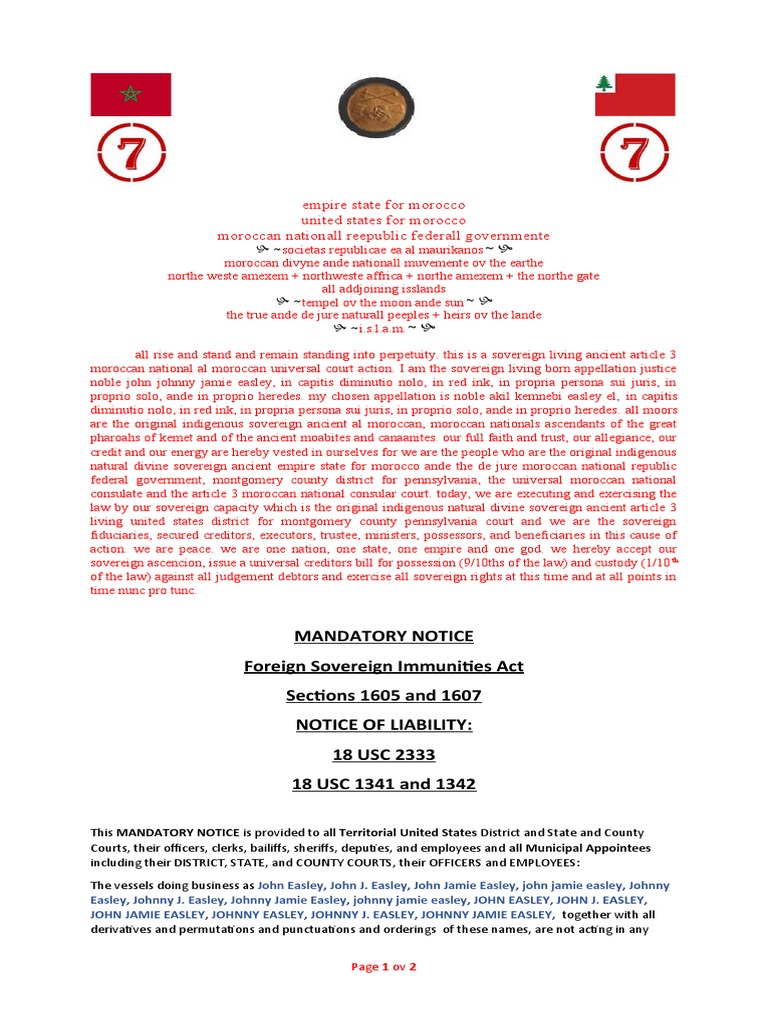 Foreign Sovereign Immunities Act April 2023 | PDF | Common Law | Justice