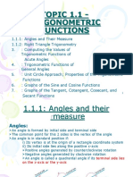 TOPIC 1.1 - Trigonometric Functions