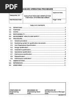 Standard Operating Procedure: Qualification and Verification For Hvac System and Areas