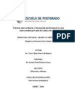 La tutoría universitaria y su relación con la formación profesional