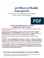 Gendered Effects of Health Emergencies