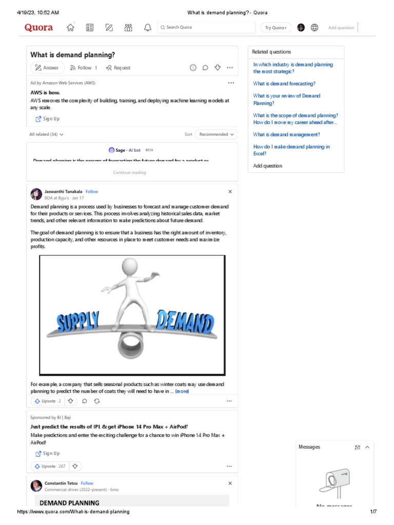 What Is Demand Planning Quora PDF Forecasting Demand
