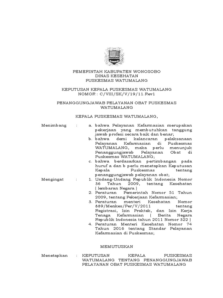 8 2 1 3 sk penanggungjawab pelayanan obat pdf