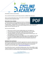 2023 Welcome E-Mail - Cycling Academy