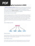 Integrity Constraints