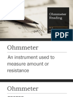 Ohmmeter Scale Reading