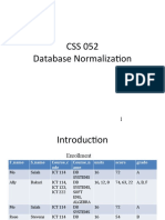 CSS 052 Database Normalization
