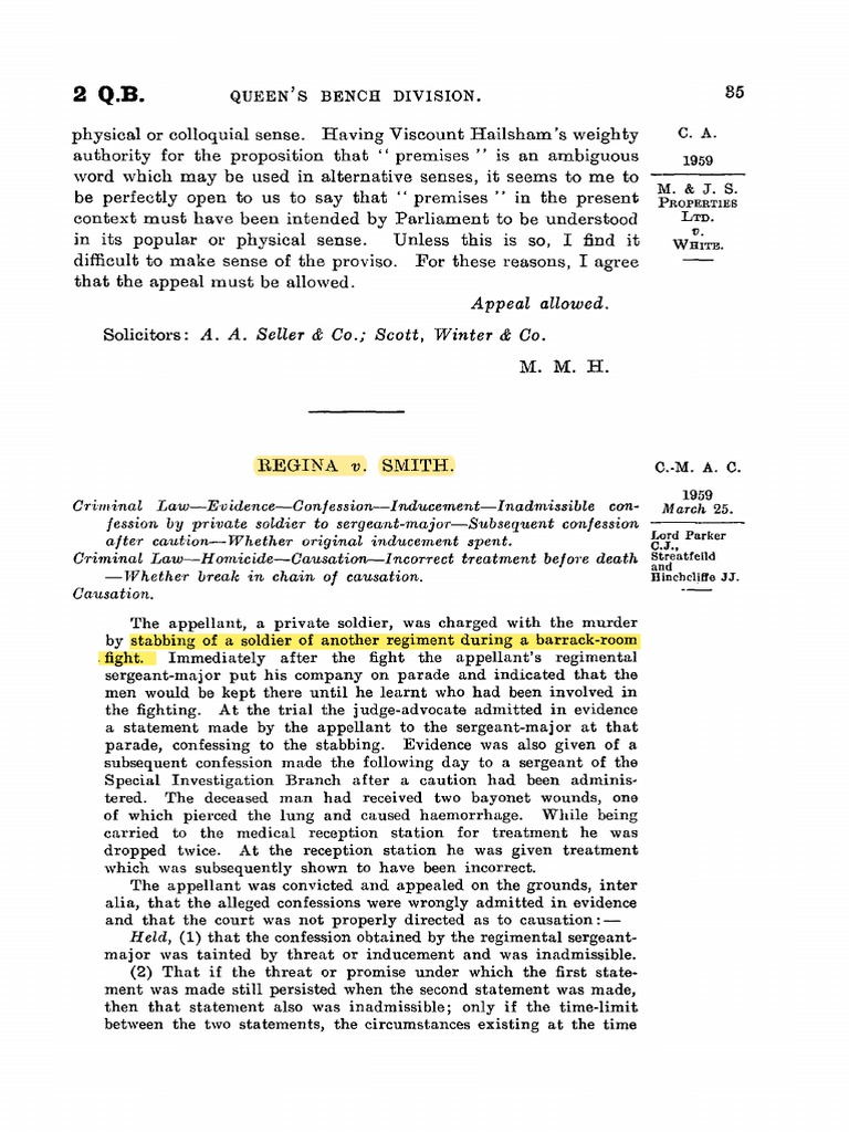 Smith 1959 Pdf Confession Law Causation Law