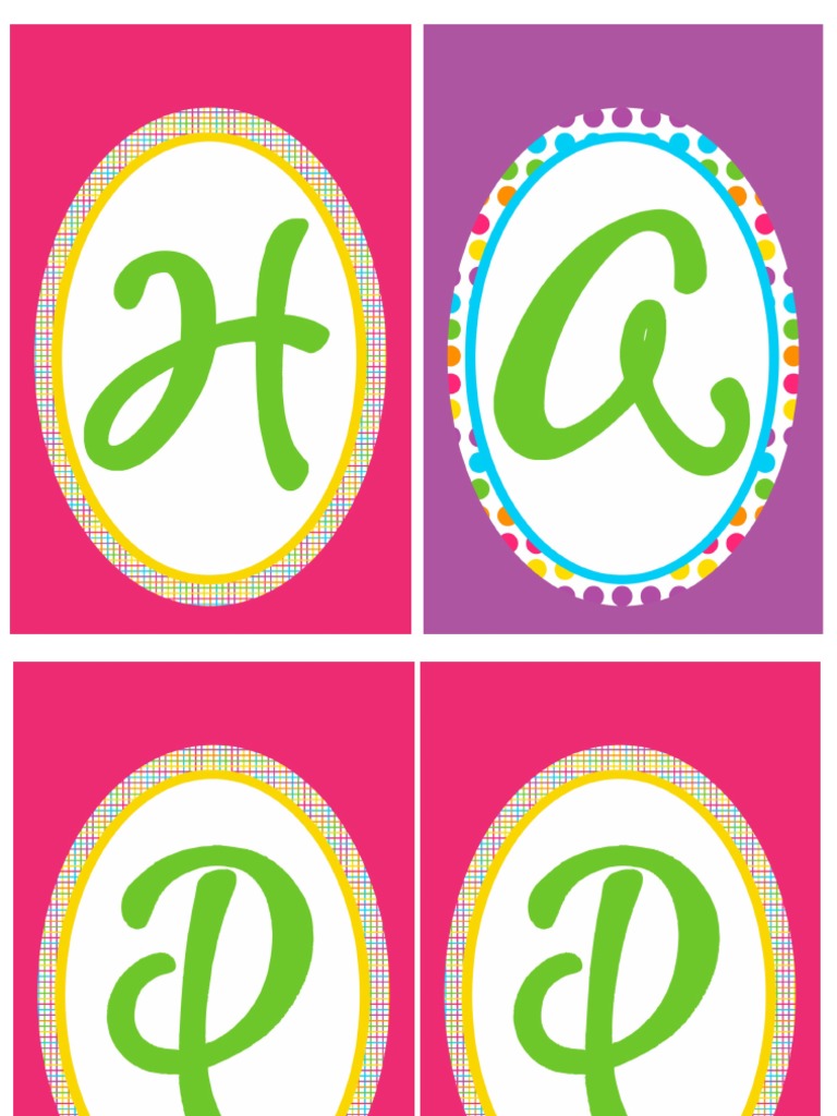 happy birthday letter panels